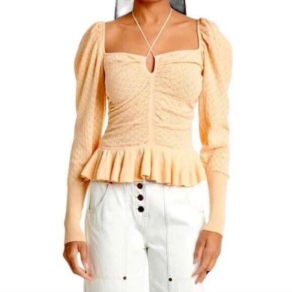 Ulla Johnson Leland Top Blouse Women's Large Cottage Fairy Puff Sleeves - Picture 2 of 16